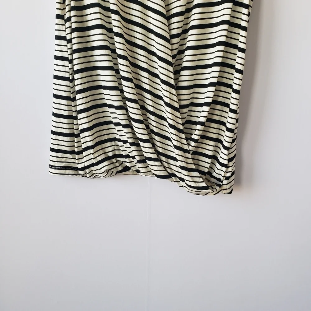 Bobeau womens top size s sleeveless stripe surplice neck